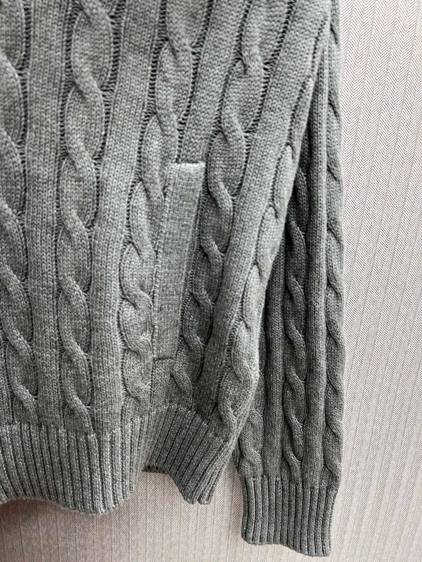 P430 POLO 25ss new cable knitted cardigan, high version for men and women. Code number: M.L.XL.XXL.
